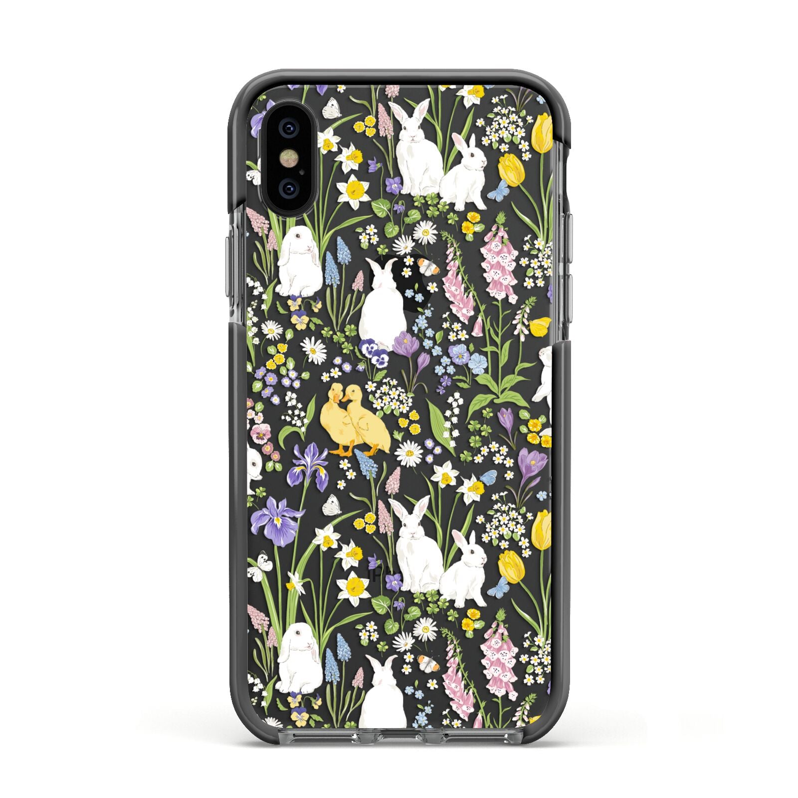 Easter Apple iPhone Xs Impact Case Black Edge on Black Phone