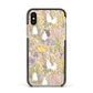 Easter Apple iPhone Xs Impact Case Black Edge on Gold Phone