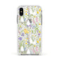 Easter Apple iPhone Xs Impact Case White Edge on Silver Phone