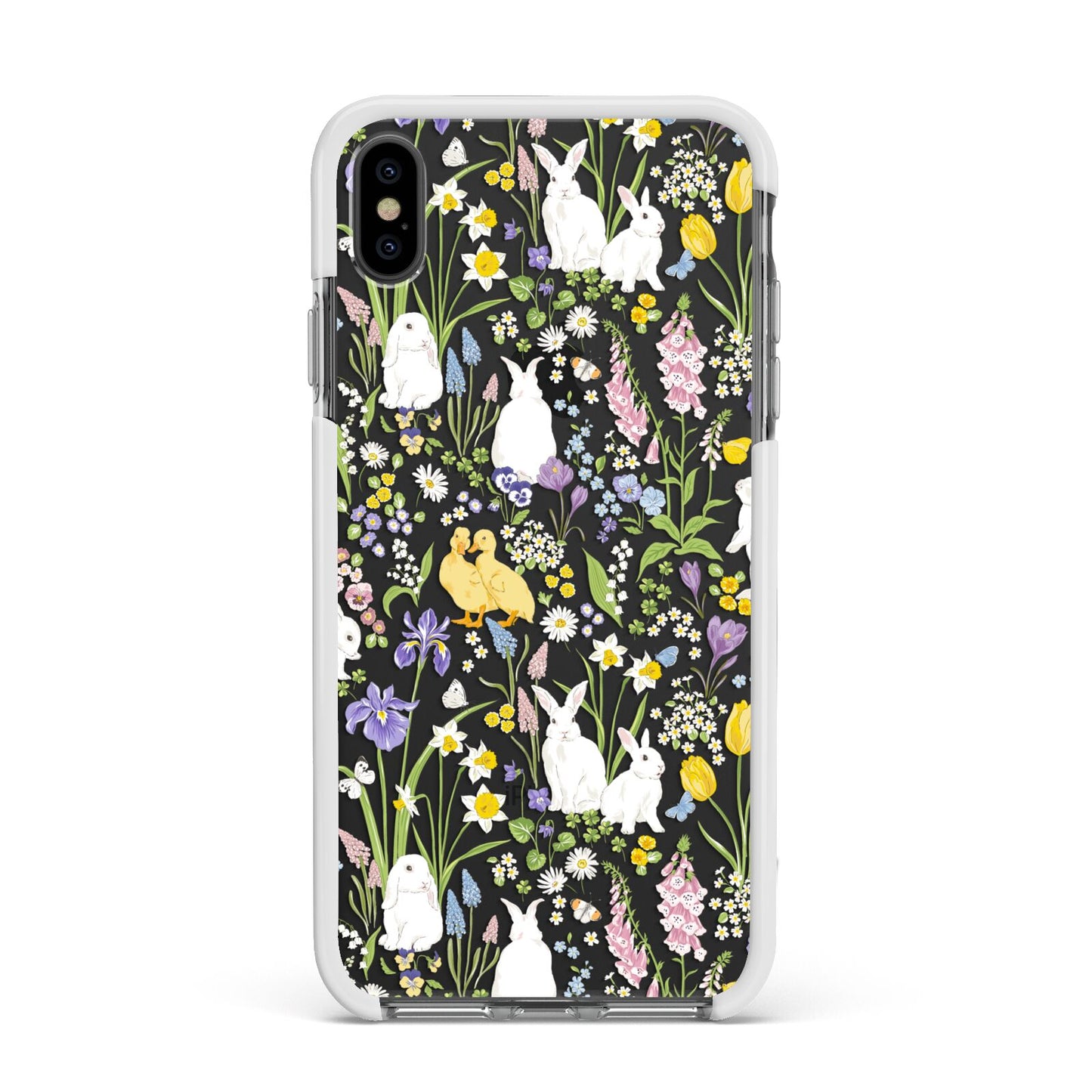 Easter Apple iPhone Xs Max Impact Case White Edge on Black Phone