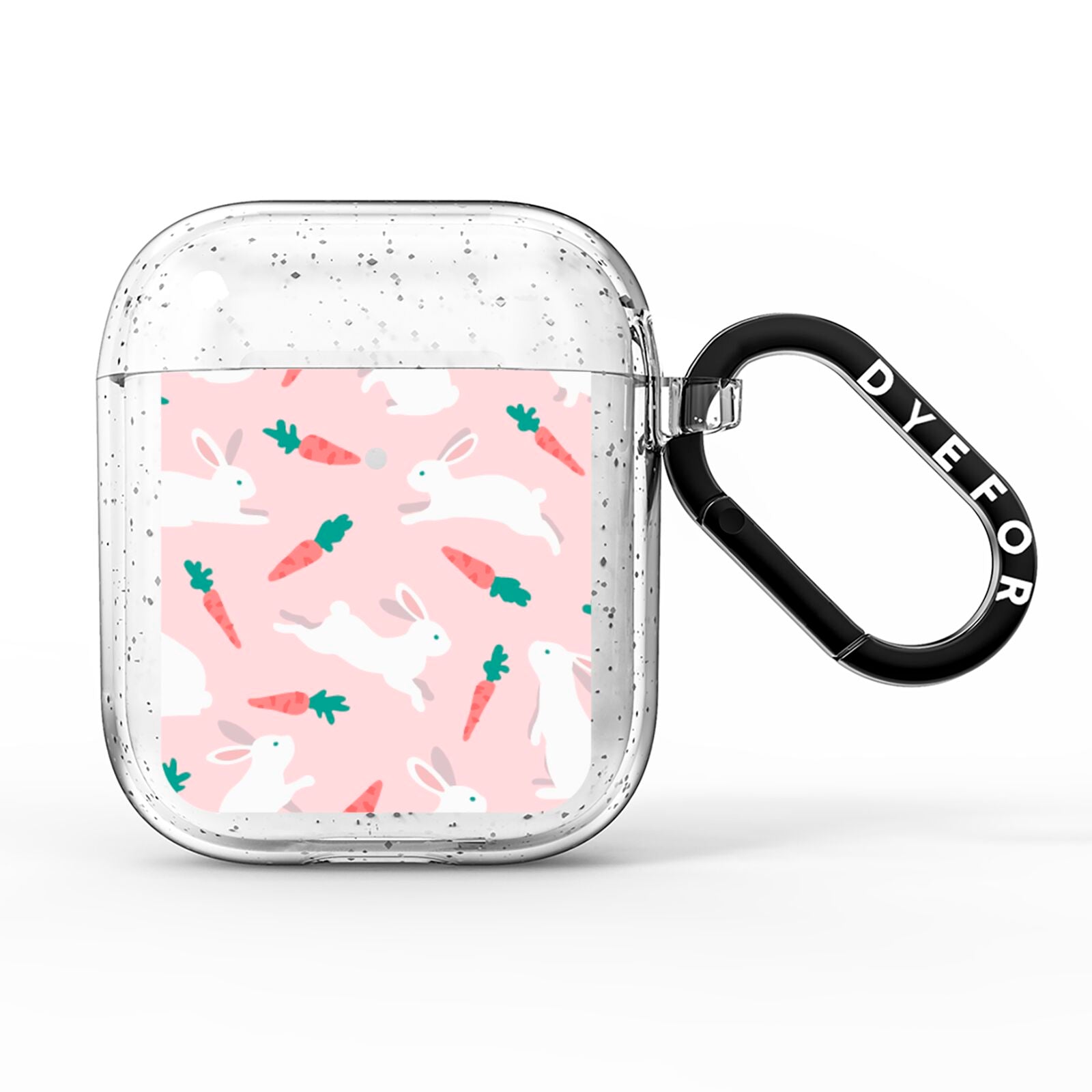 Easter Bunny And Carrot AirPods Glitter Case