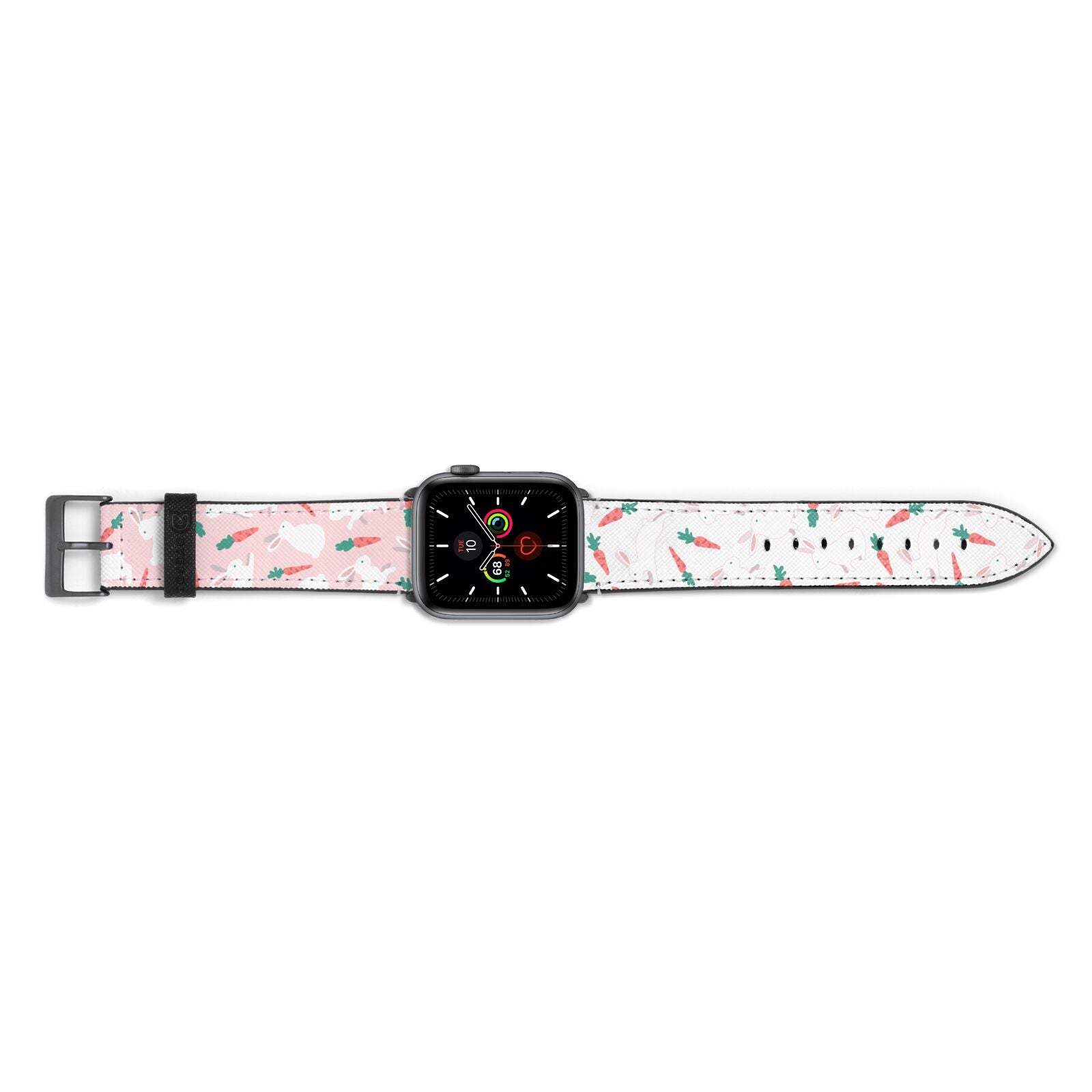 Easter Bunny And Carrot Apple Watch Strap Landscape Image Space Grey Hardware