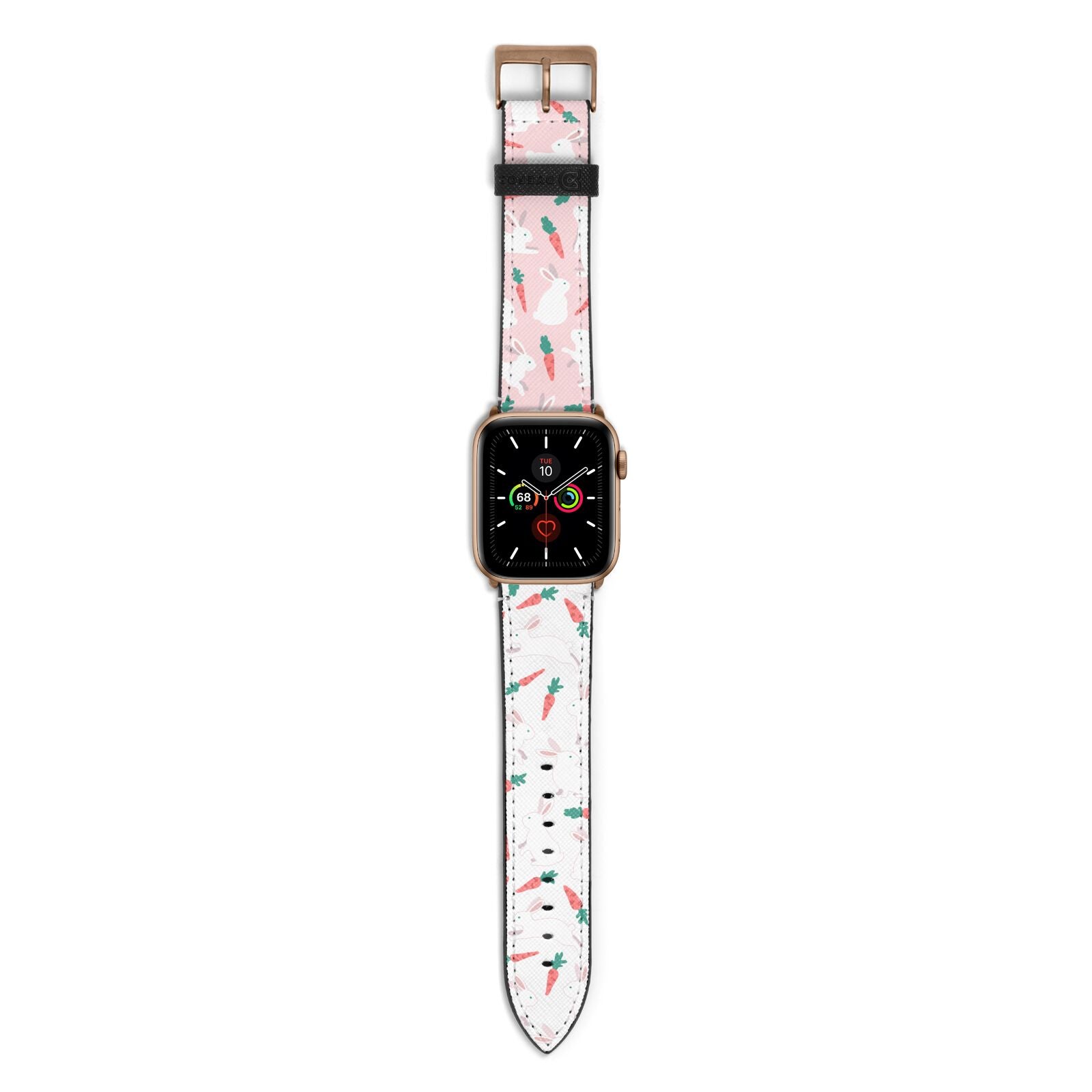 Easter Bunny And Carrot Apple Watch Strap with Gold Hardware