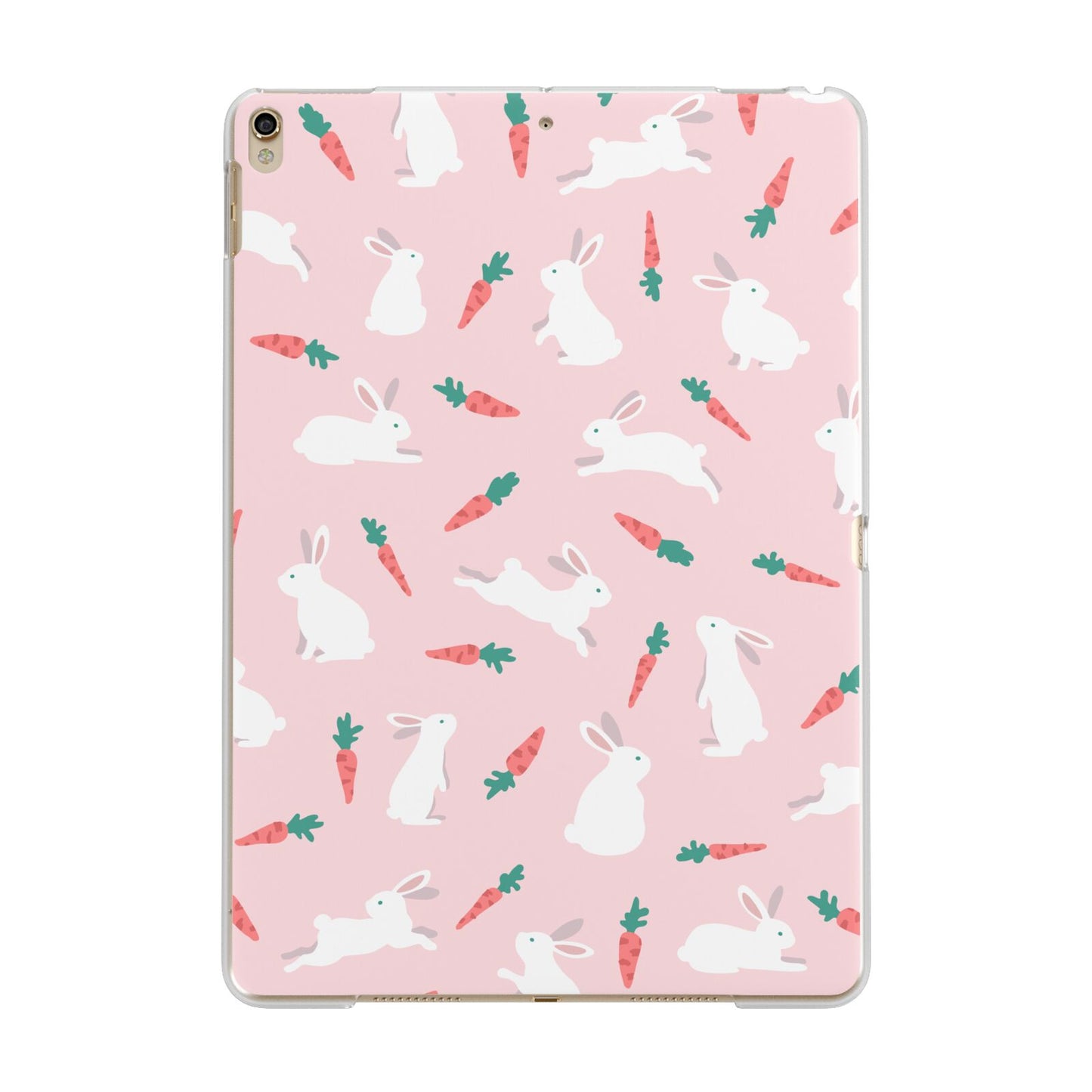 Easter Bunny And Carrot Apple iPad Gold Case