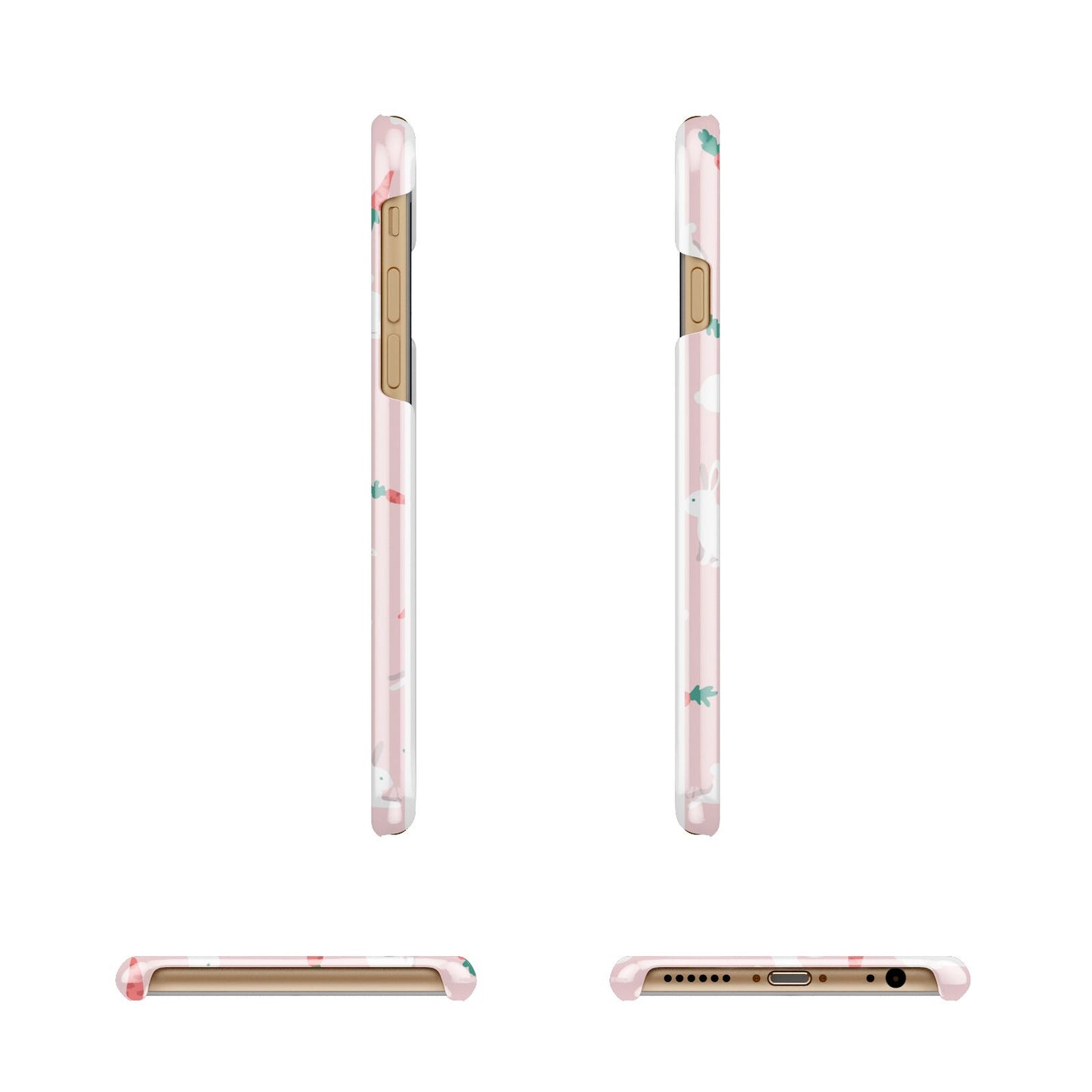 Easter Bunny And Carrot Apple iPhone 6 3D Wrap Snap Case Angled Images