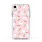 Easter Bunny And Carrot Apple iPhone XR Impact Case White Edge on Silver Phone