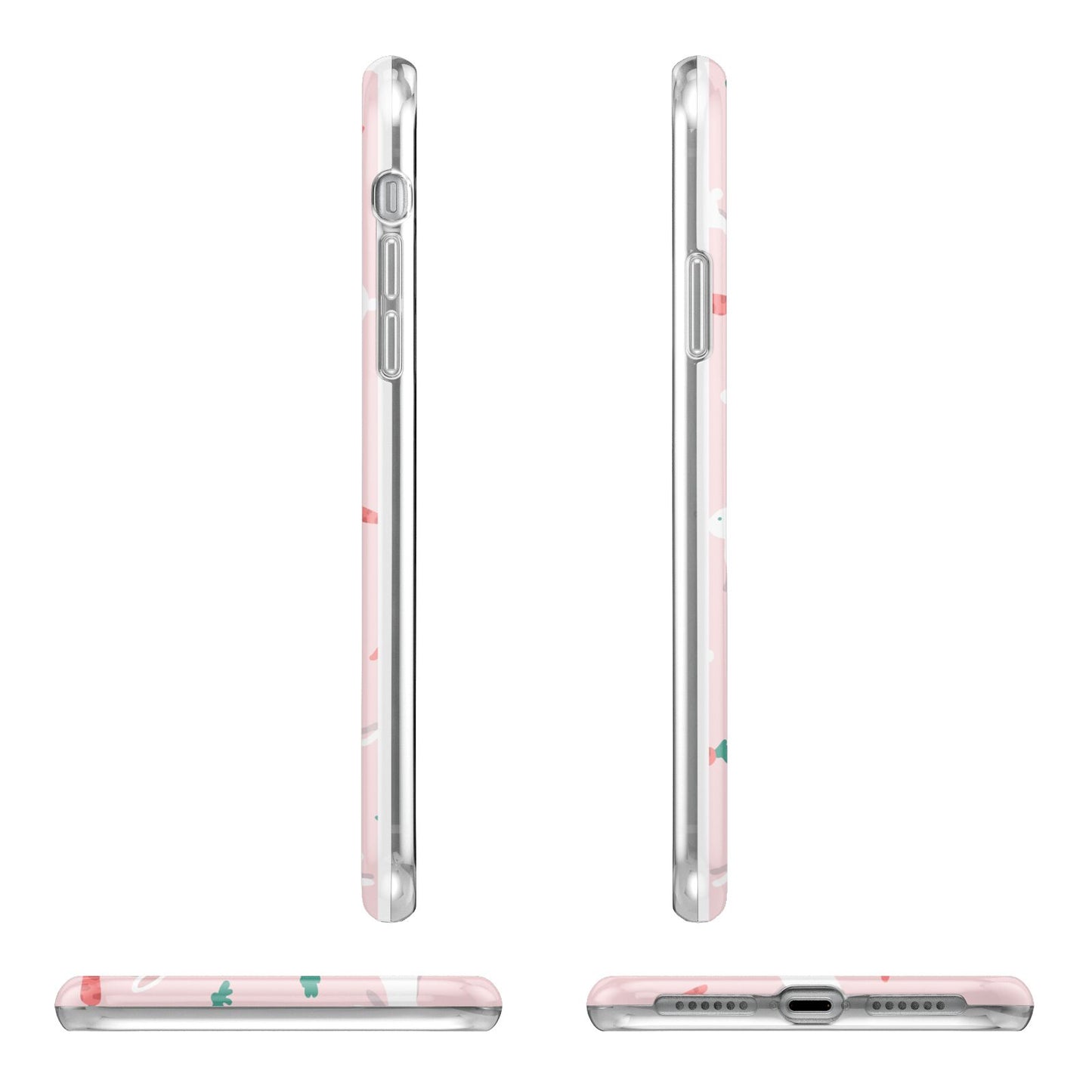 Easter Bunny And Carrot Apple iPhone XR in White with 3D Wrap Tough Case Alternative Image Angles