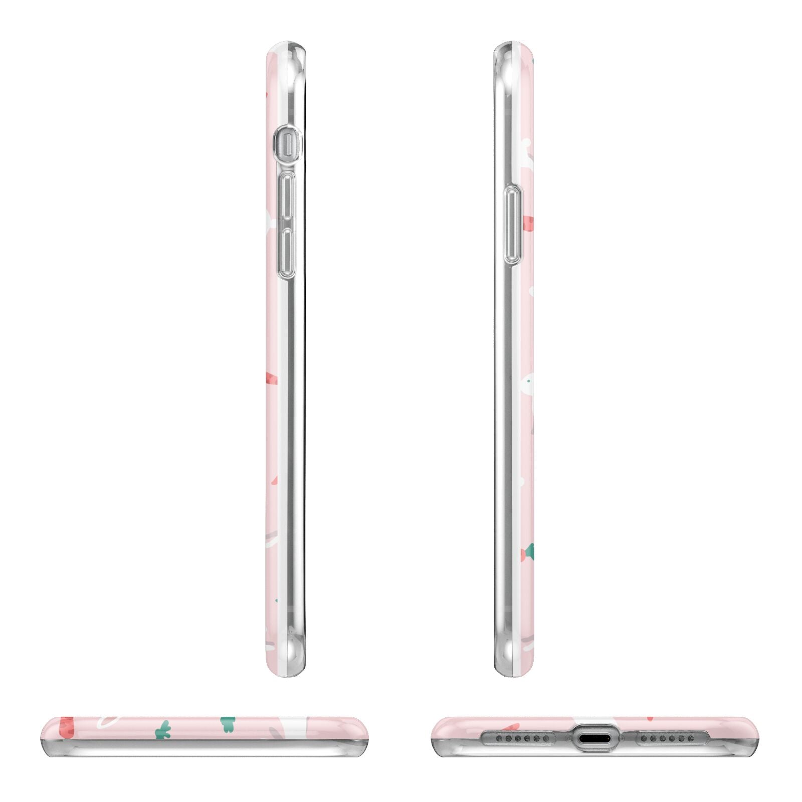 Easter Bunny And Carrot Apple iPhone XR in White with 3D Wrap Tough Case Alternative Image Angles