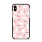 Easter Bunny And Carrot Apple iPhone Xs Impact Case Black Edge on Gold Phone