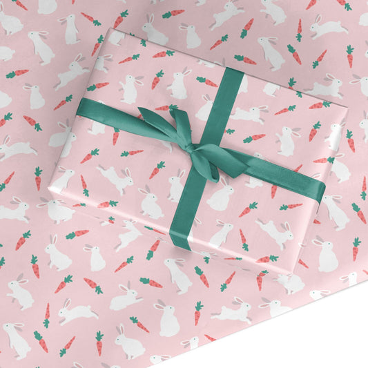 Easter Bunny And Carrot Custom Wrapping Paper