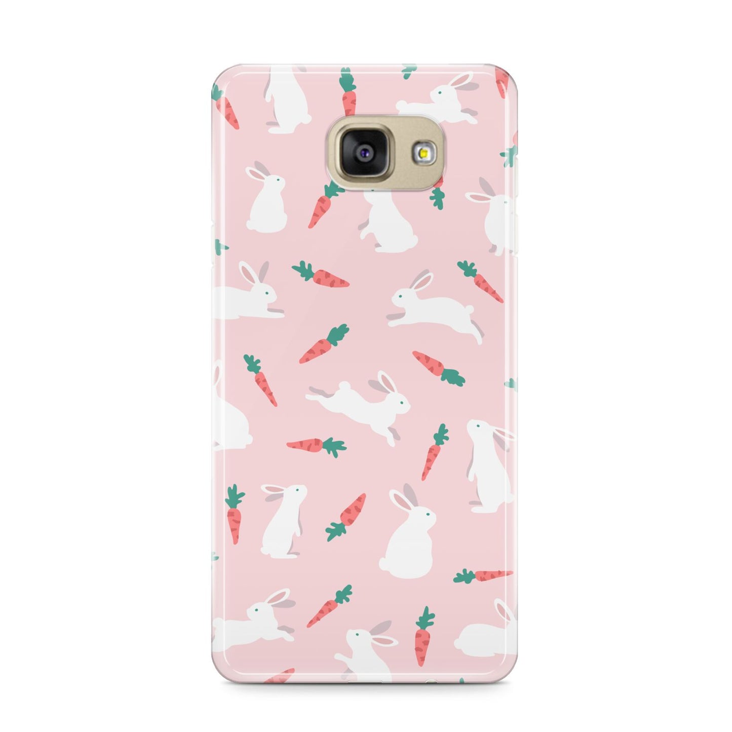 Easter Bunny And Carrot Samsung Galaxy A9 2016 Case on gold phone