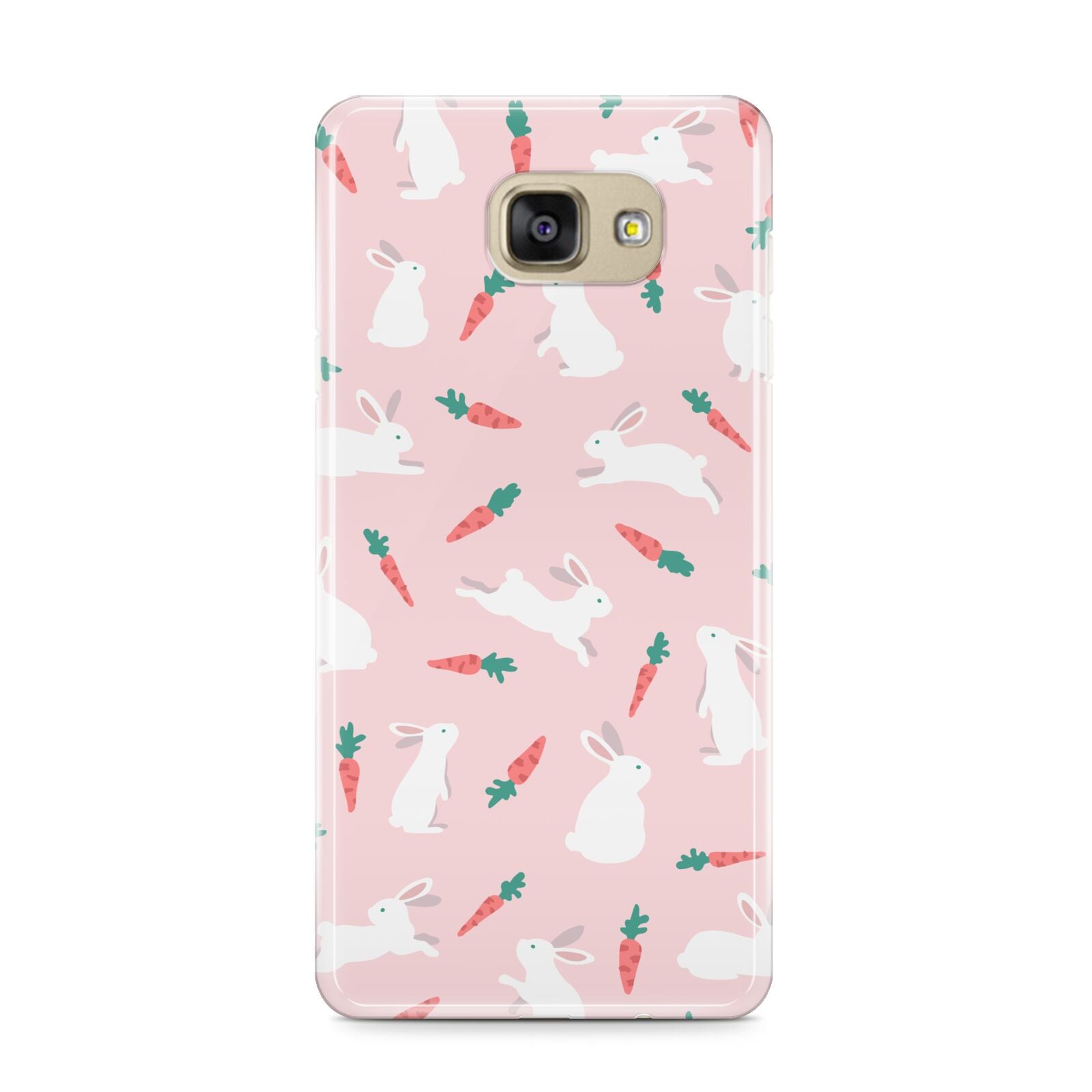 Easter Bunny And Carrot Samsung Galaxy A9 2016 Case on gold phone