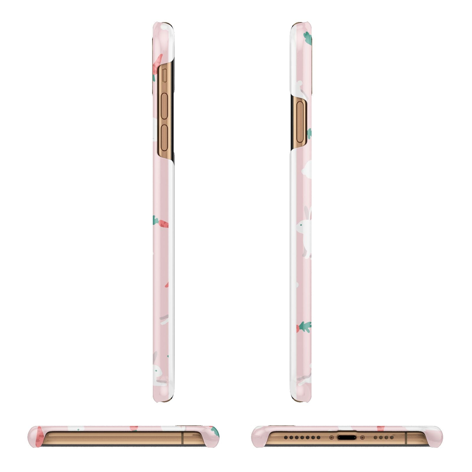 Easter Bunny And Carrot iPhone 11 Pro Max 3D Snap Case Angle Images