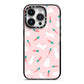 Easter Bunny And Carrot iPhone 14 Pro Black Impact Case on Silver phone