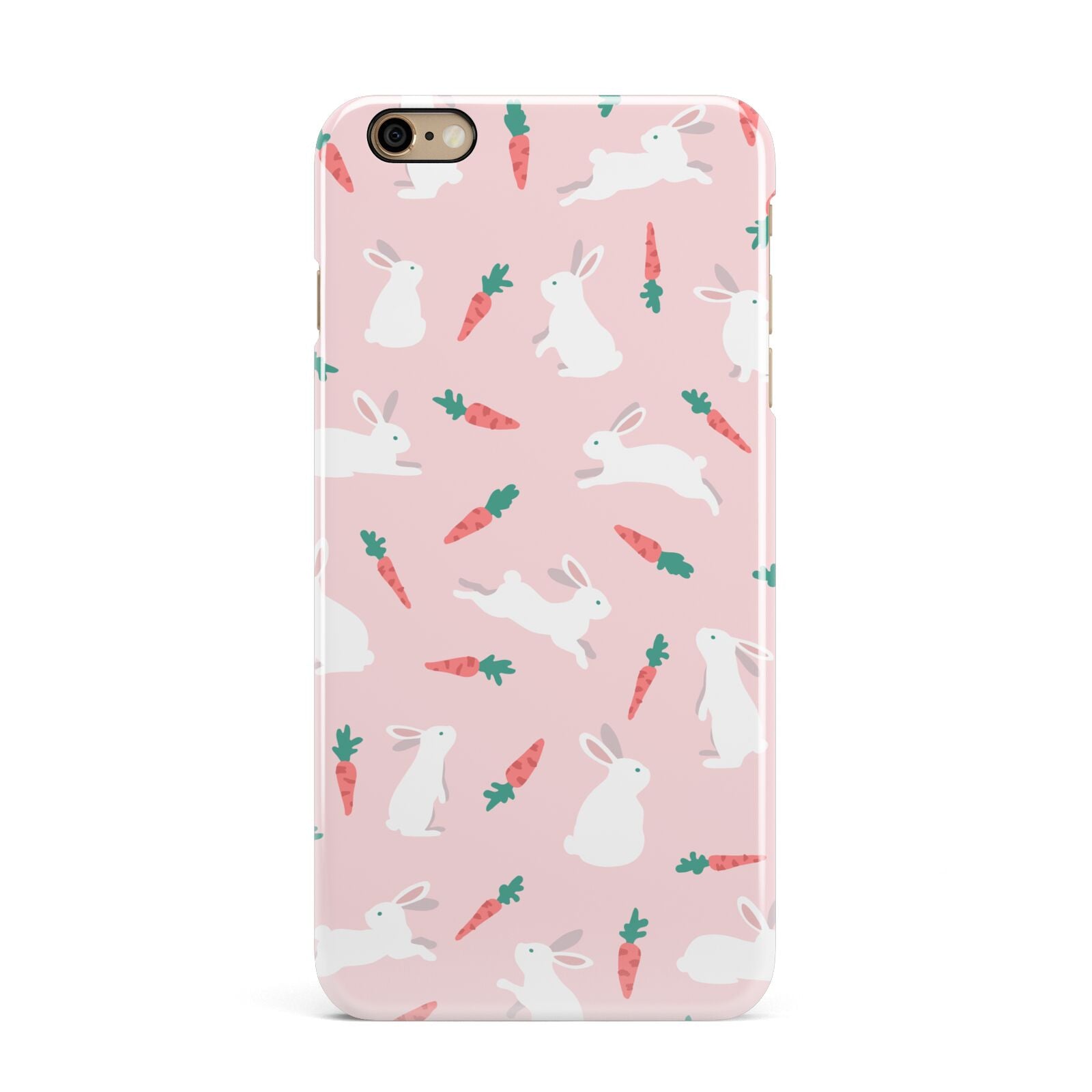 Easter Bunny And Carrot iPhone 6 Plus 3D Snap Case on Gold Phone