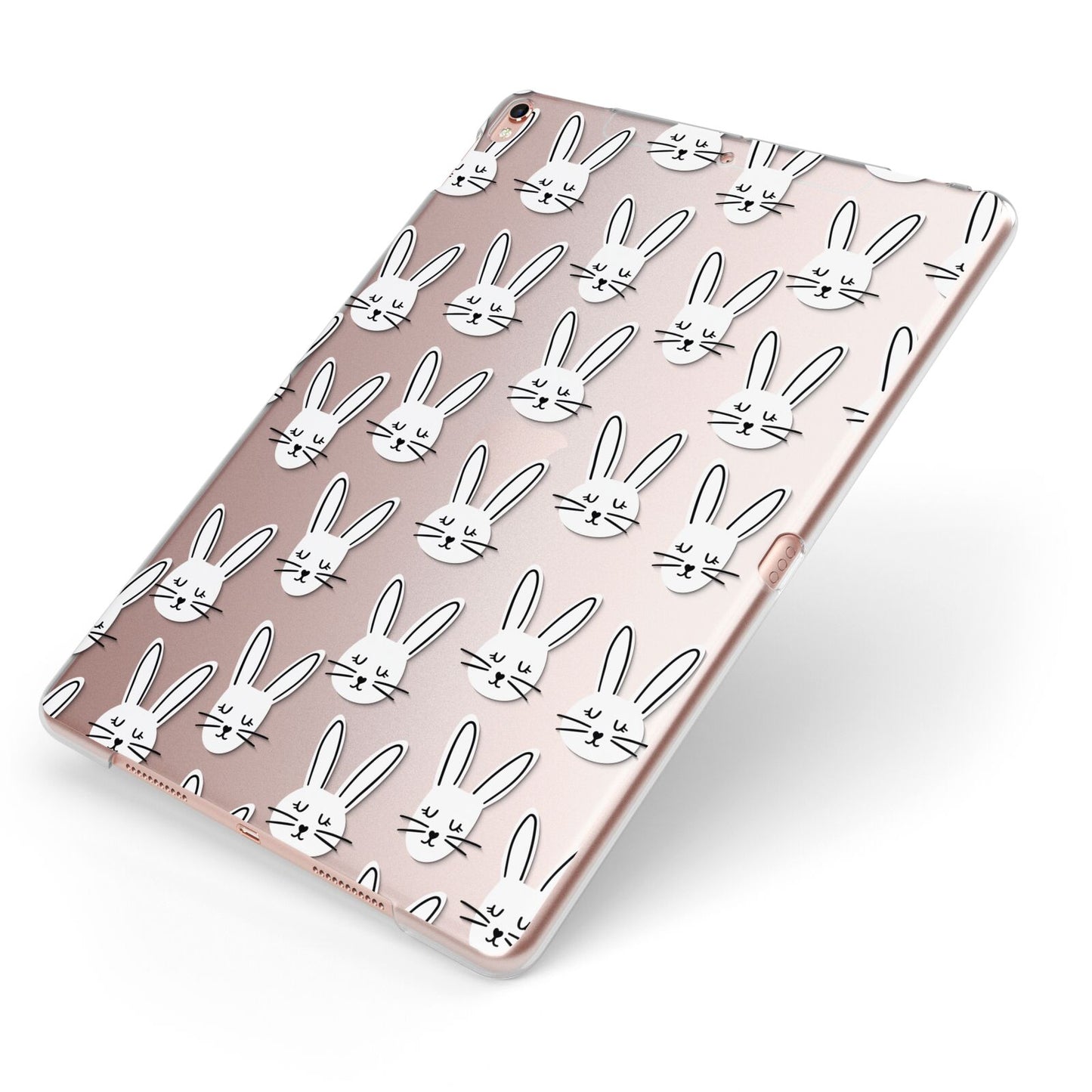 Easter Bunny Apple iPad Case on Rose Gold iPad Side View