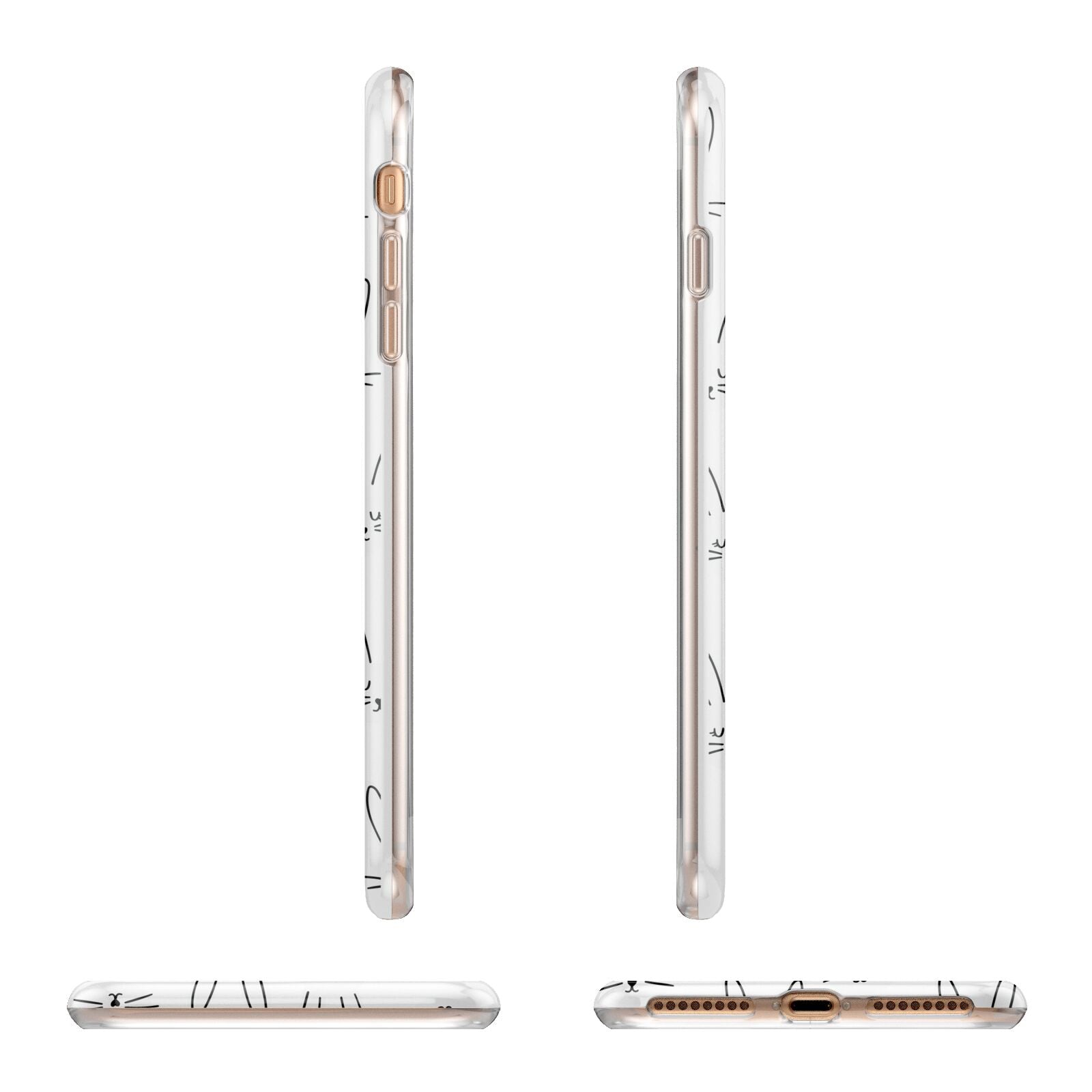 Easter Bunny Apple iPhone 7 8 Plus 3D Wrap Tough Case Alternative Image Angles