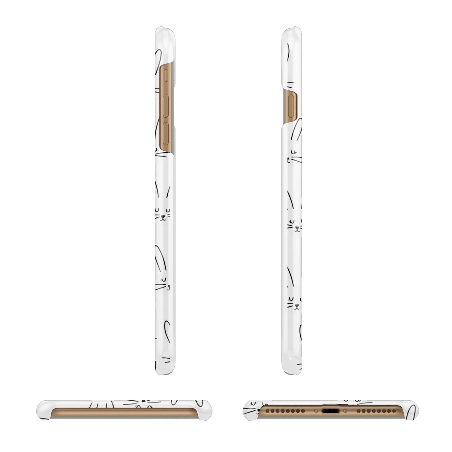 Easter Bunny Apple iPhone 7 Plus 3D Wrap Snap Case Angled Images