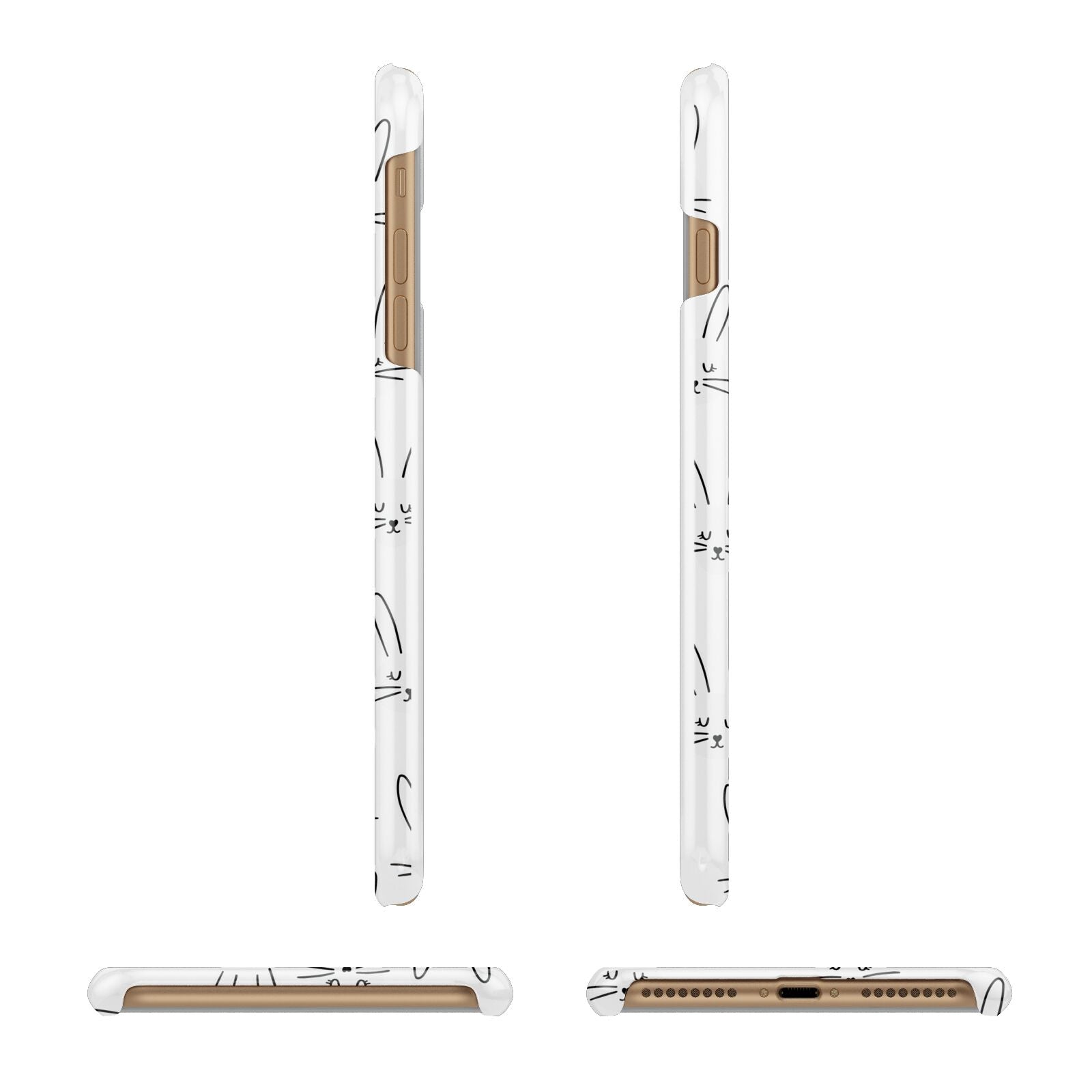 Easter Bunny Apple iPhone 7 Plus 3D Wrap Snap Case Angled Images