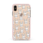 Easter Bunny Apple iPhone Xs Max Impact Case Pink Edge on Gold Phone