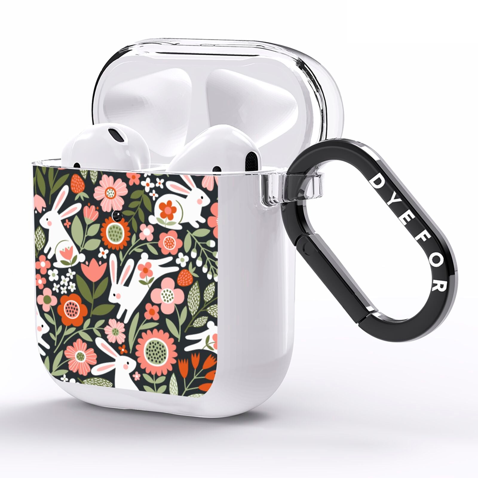 Easter Floral AirPods Clear Case Side Image