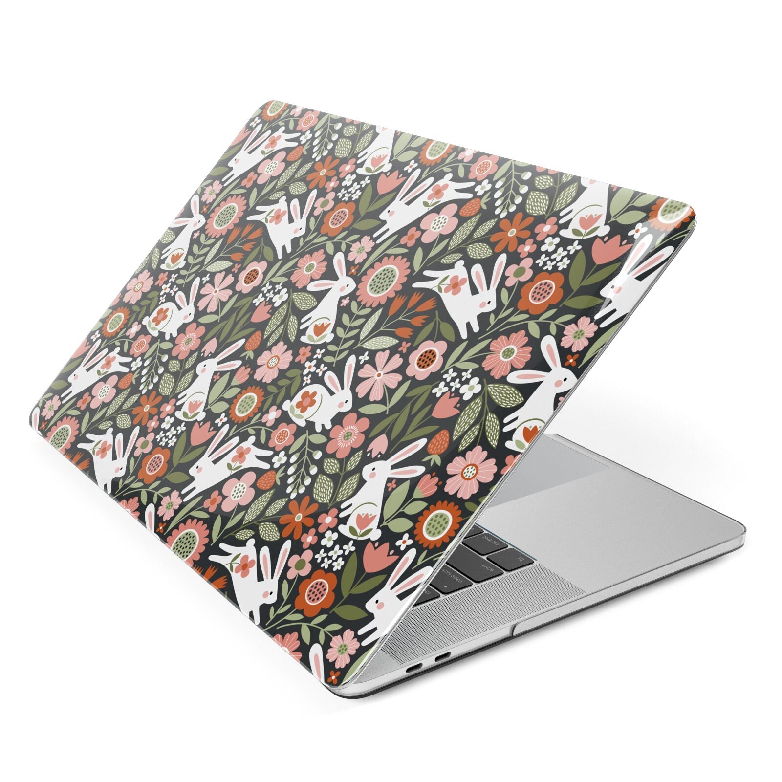 Easter Floral Apple MacBook Case Side View