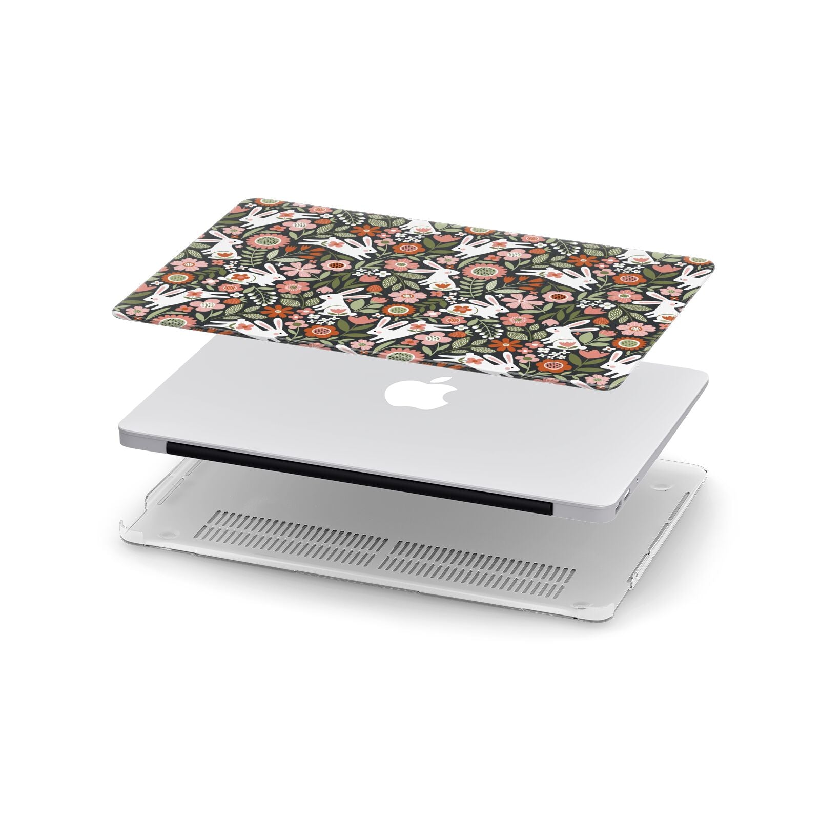 Easter Floral Apple MacBook Case in Detail