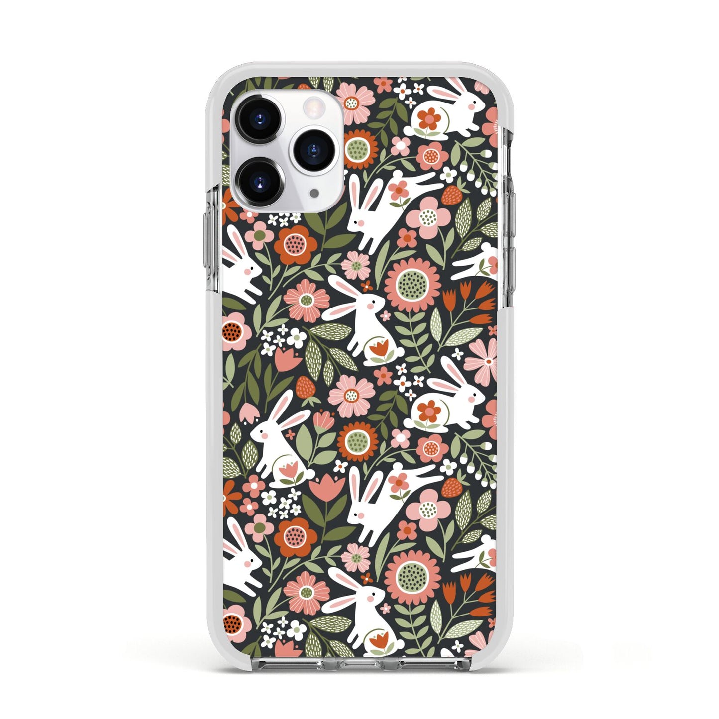 Easter Floral Apple iPhone 11 Pro in Silver with White Impact Case