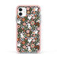 Easter Floral Apple iPhone 11 in White with Pink Impact Case