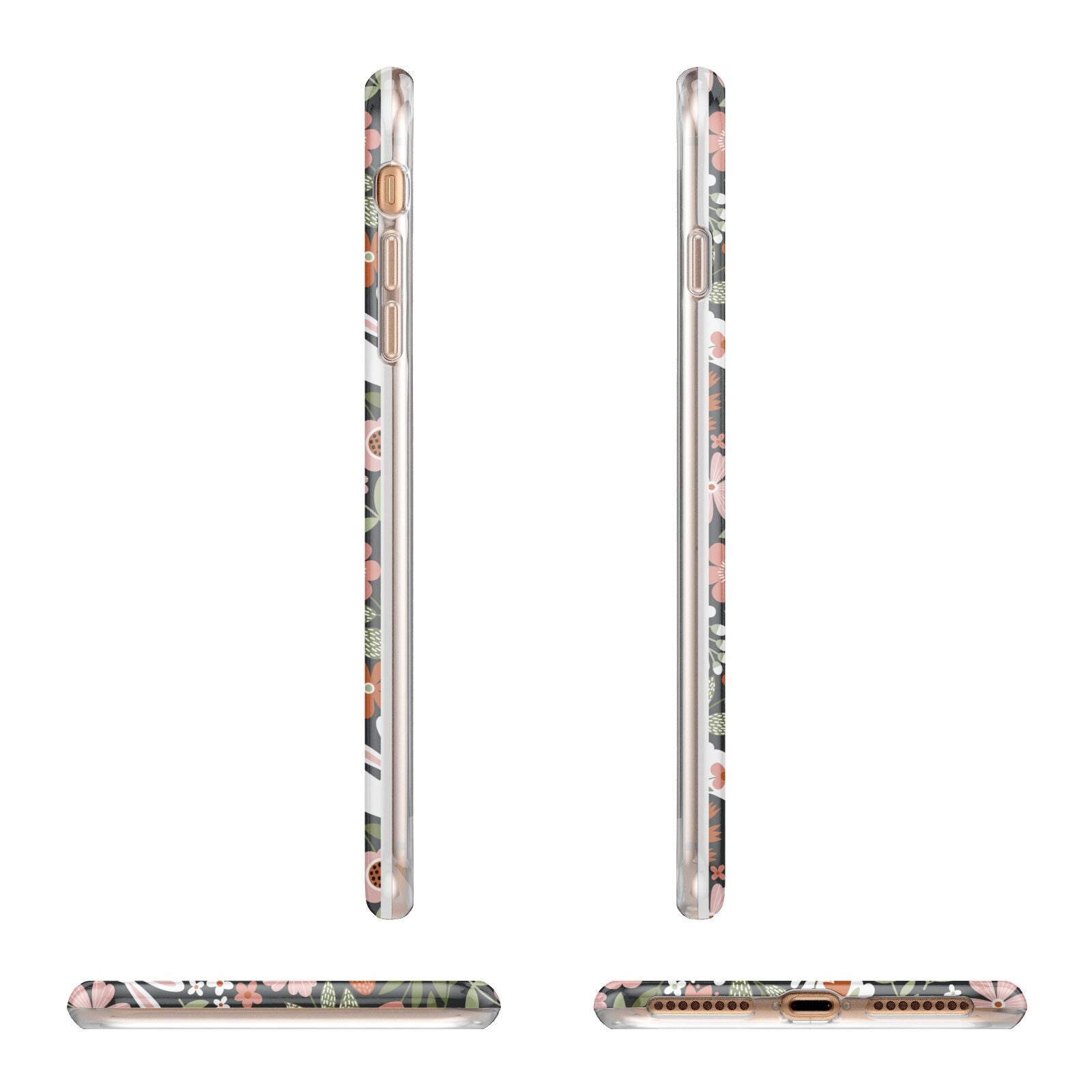 Easter Floral Apple iPhone 7 8 Plus 3D Wrap Tough Case Alternative Image Angles