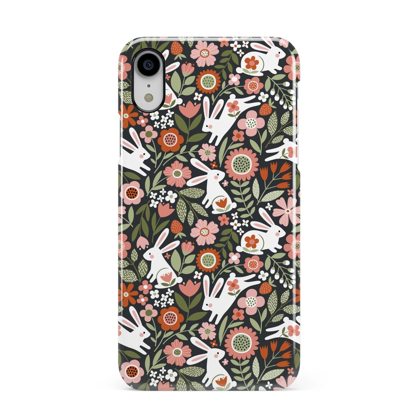 Easter Floral Apple iPhone XR White 3D Snap Case