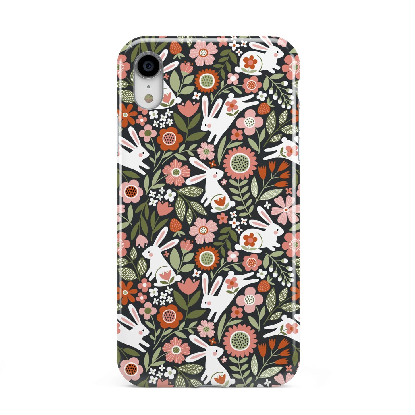 Easter Floral Apple iPhone XR White 3D Tough Case