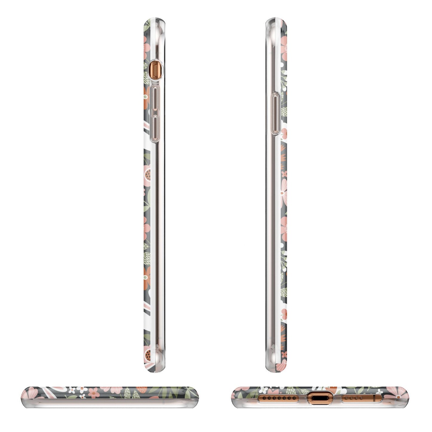 Easter Floral Apple iPhone XS Max 3D Wrap Tough Case Alternative Image Angles