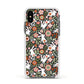 Easter Floral Apple iPhone Xs Impact Case White Edge on Black Phone