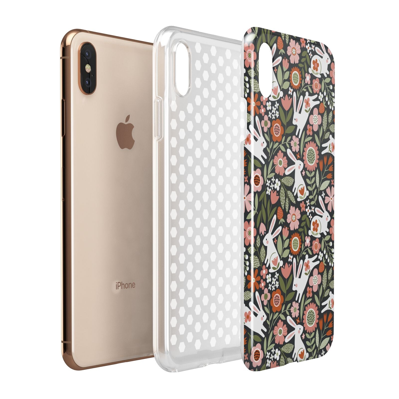 Easter Floral Apple iPhone Xs Max 3D Tough Case Expanded View