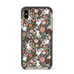 Easter Floral Apple iPhone Xs Max Impact Case Black Edge on Gold Phone