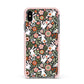 Easter Floral Apple iPhone Xs Max Impact Case Pink Edge on Black Phone