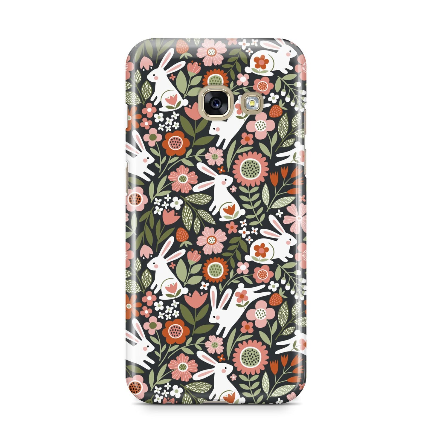 Easter Floral Samsung Galaxy A3 2017 Case on gold phone