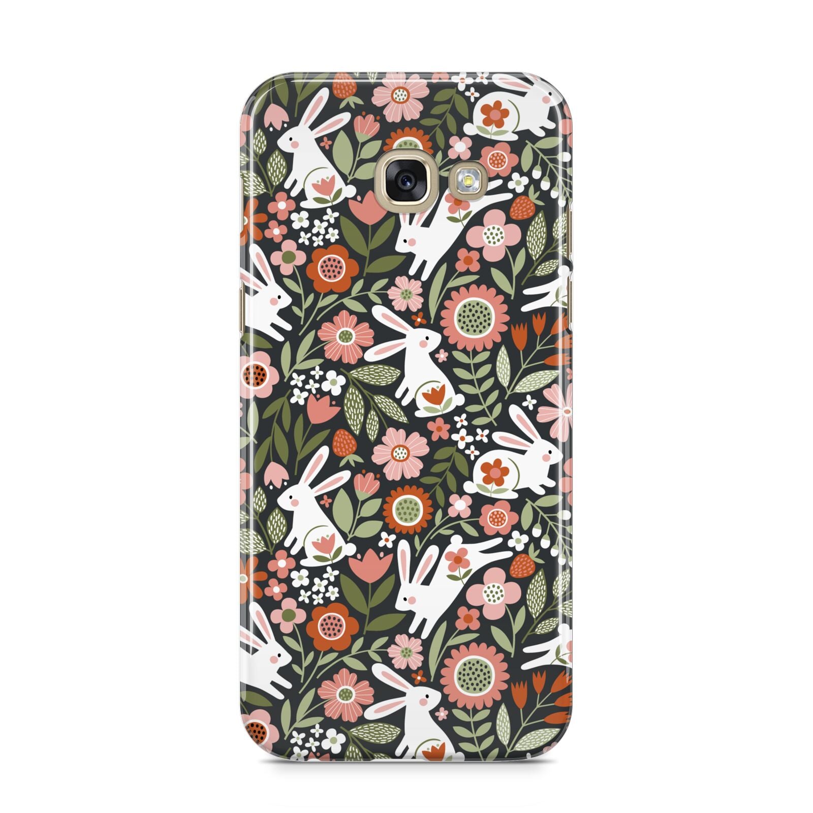 Easter Floral Samsung Galaxy A5 2017 Case on gold phone