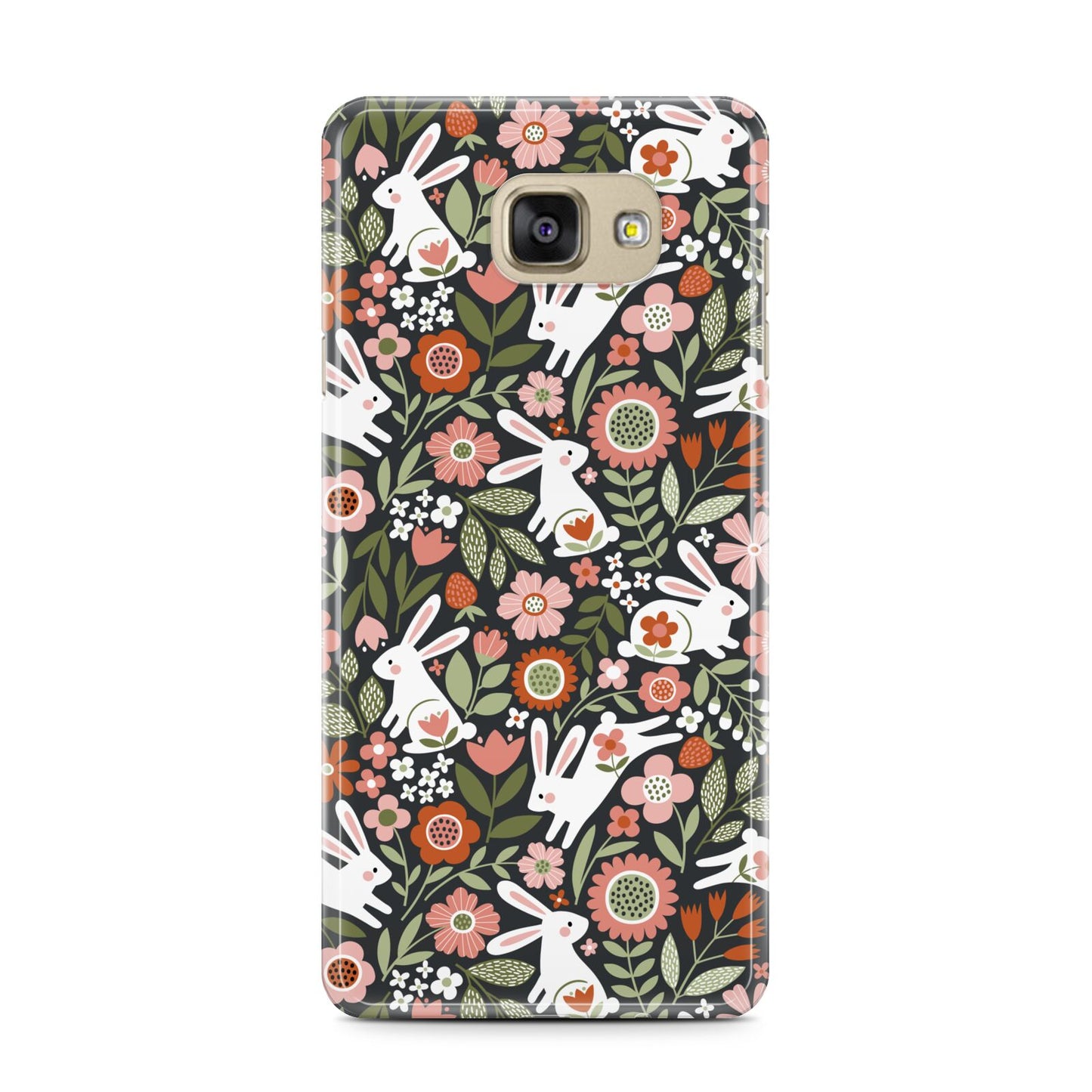 Easter Floral Samsung Galaxy A7 2016 Case on gold phone
