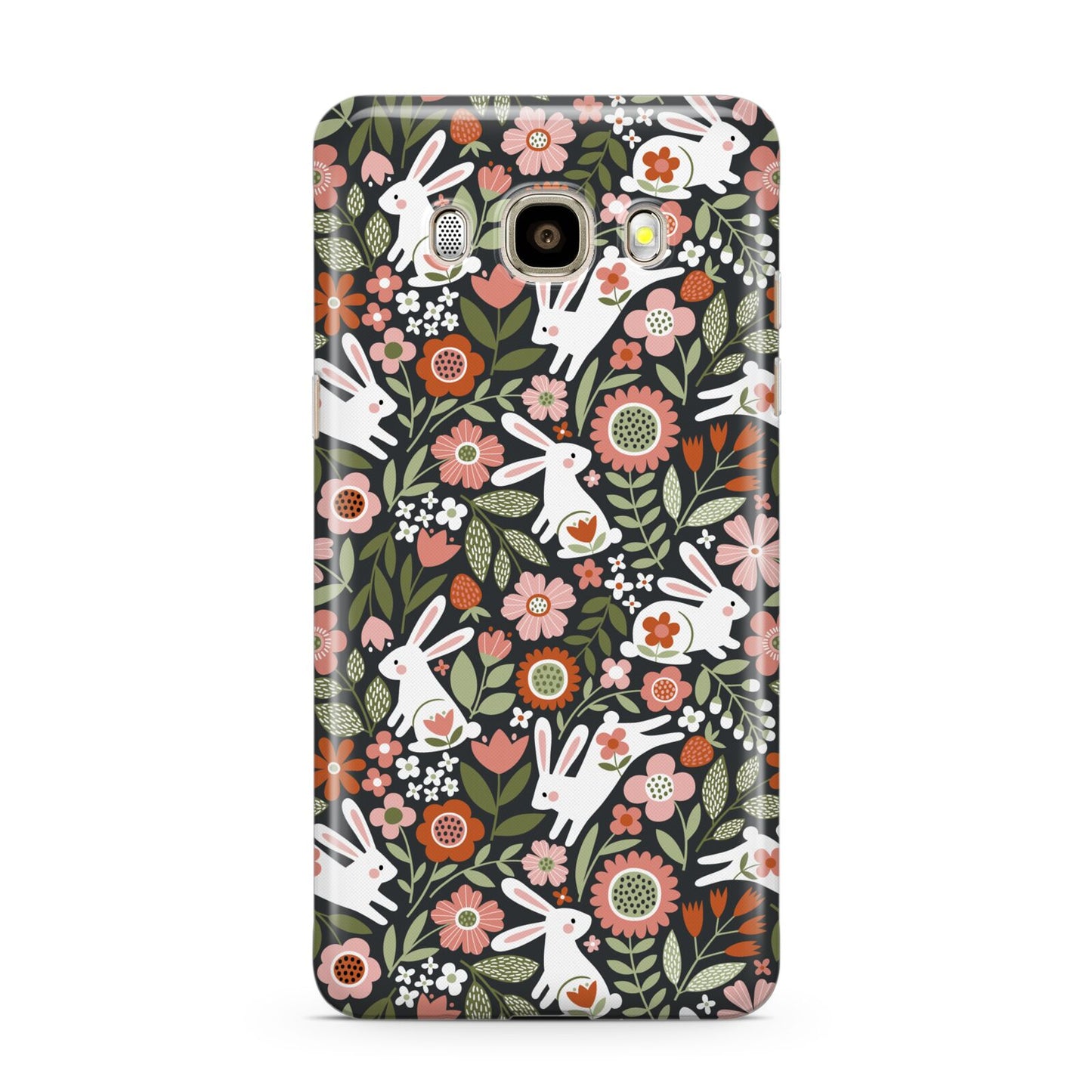 Easter Floral Samsung Galaxy J7 2016 Case on gold phone