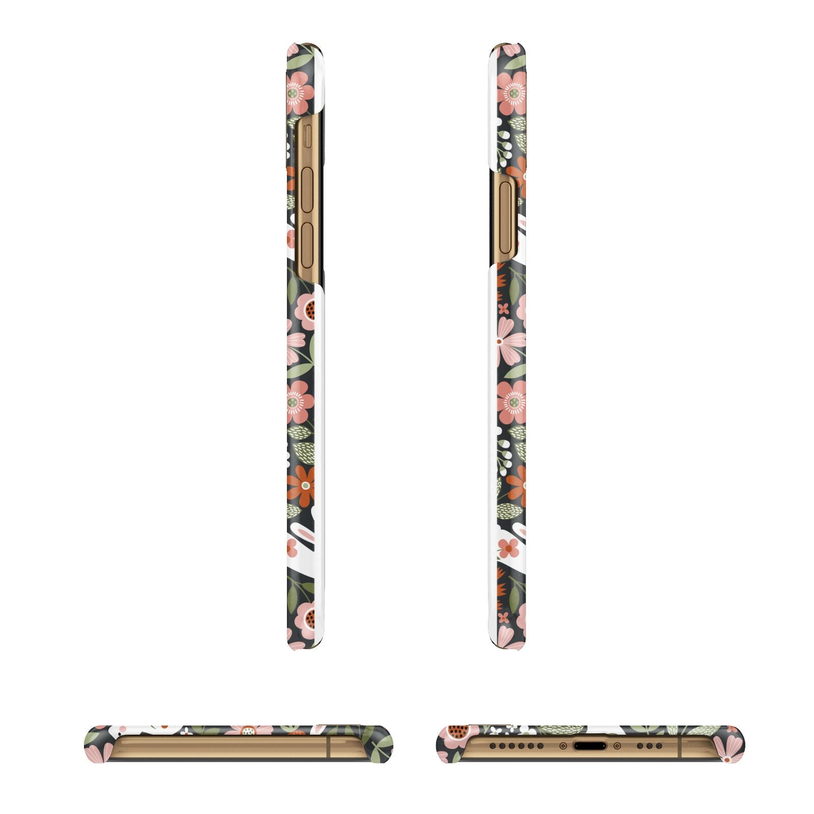 Easter Floral iPhone 11 3D Snap Case Angle Images