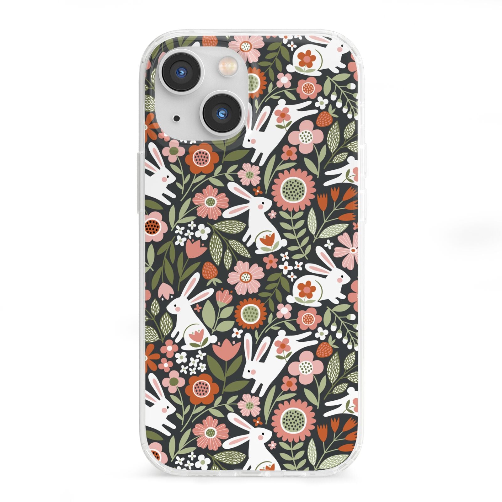 Easter Floral iPhone 13 Mini Clear Bumper Case