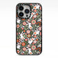 Easter Floral iPhone 13 Pro Black Impact Case on Silver phone