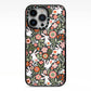 Easter Floral iPhone 13 Pro Black Impact Case on Silver phone