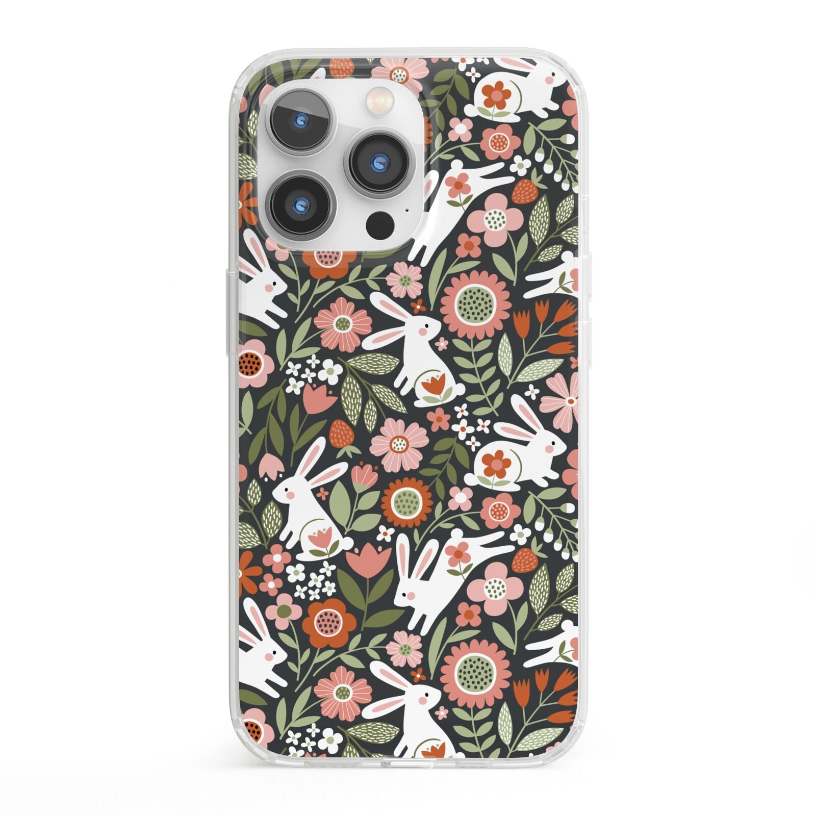 Easter Floral iPhone 13 Pro Clear Bumper Case