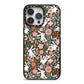 Easter Floral iPhone 14 Pro Max Black Impact Case on Silver phone