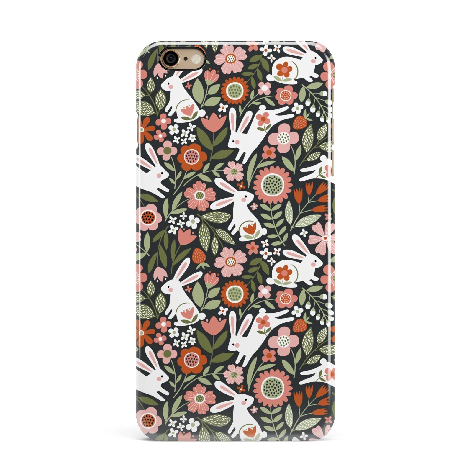 Easter Floral iPhone 6 Plus 3D Snap Case on Gold Phone