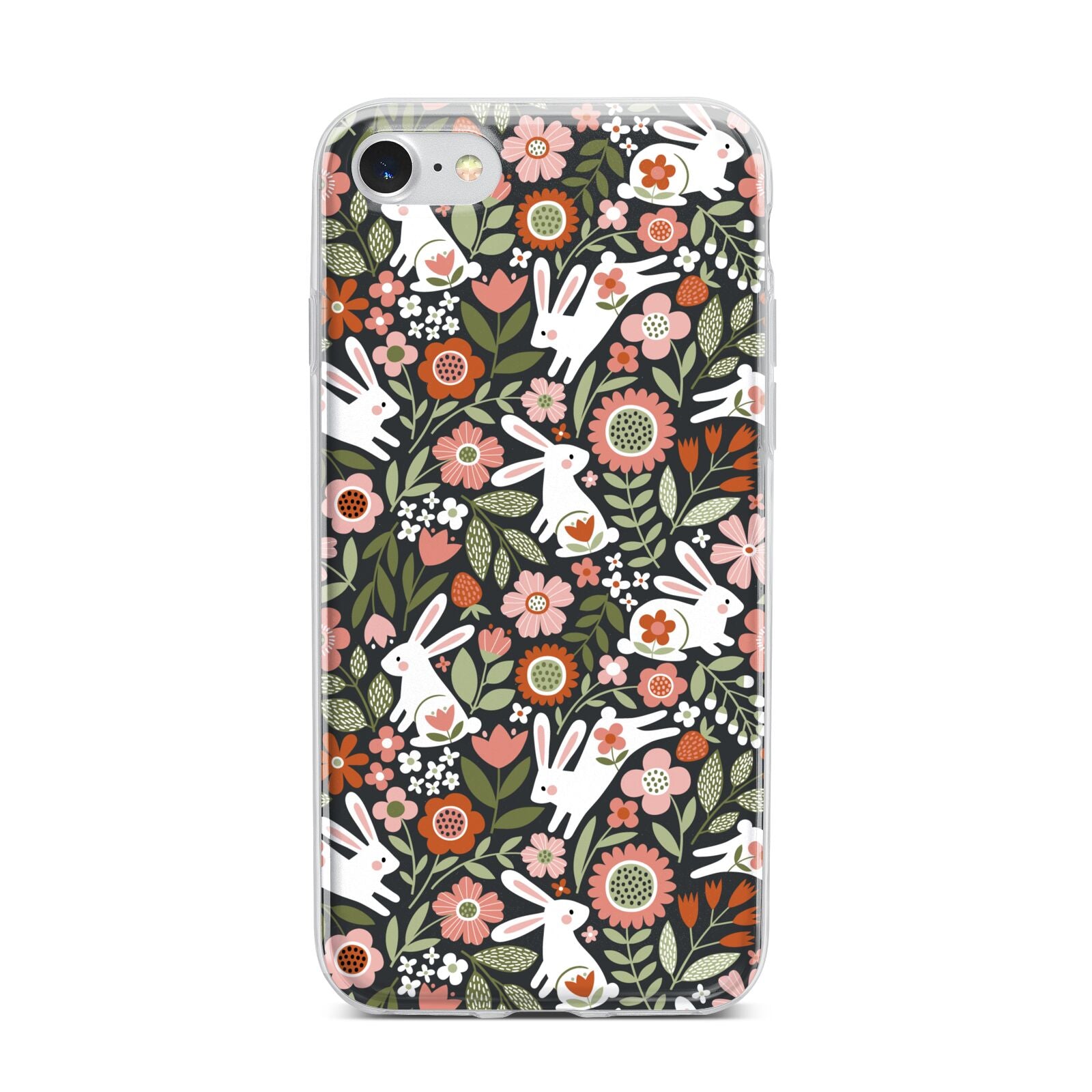 Easter Floral iPhone 7 Bumper Case on Silver iPhone