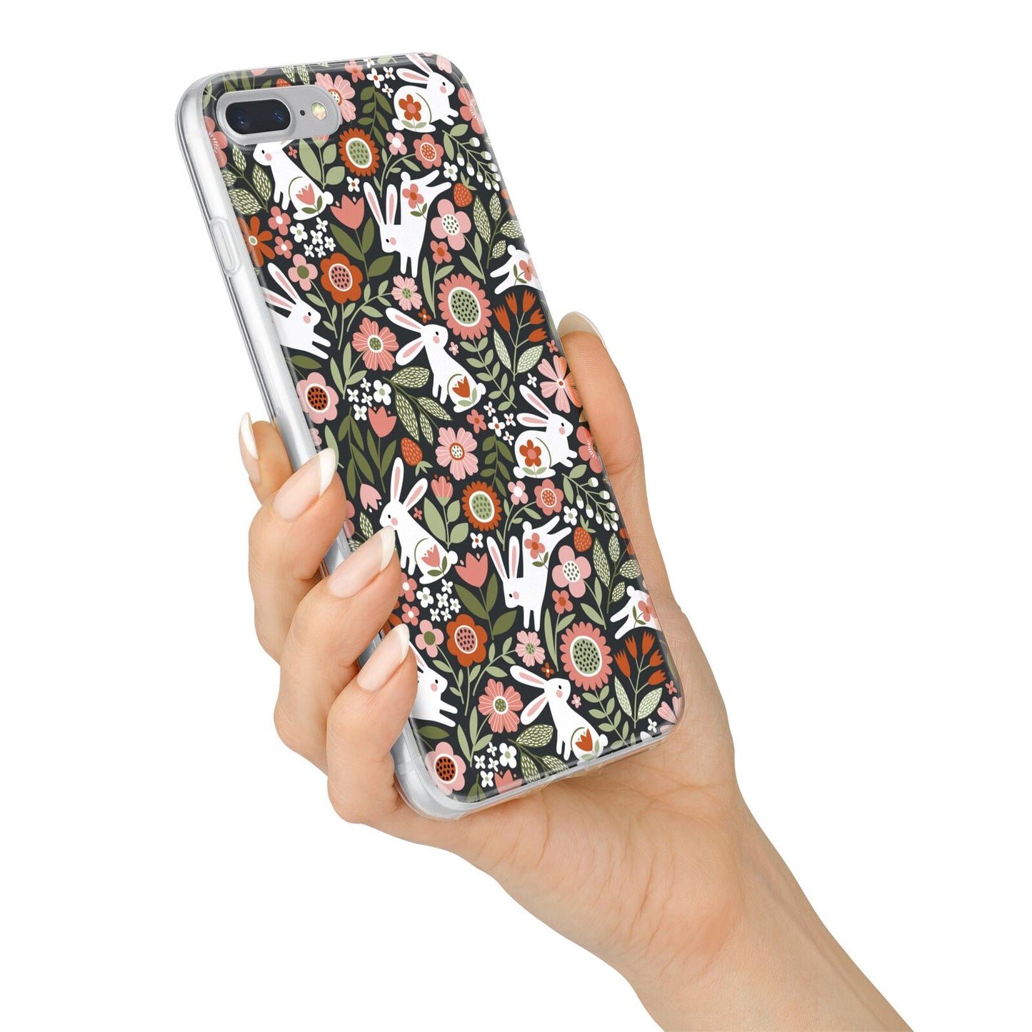 Easter Floral iPhone 7 Plus Bumper Case on Silver iPhone Alternative Image